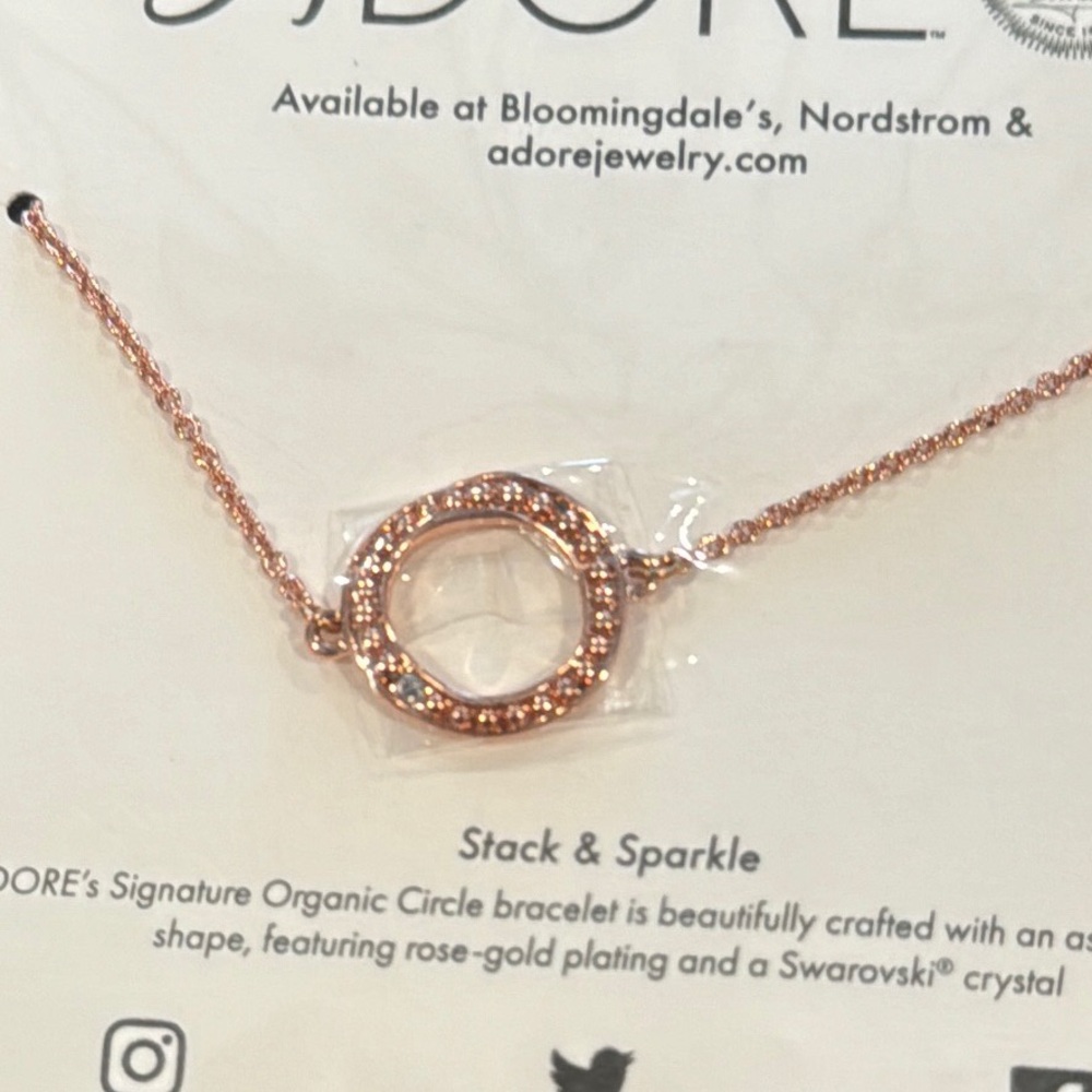 🔺FREE WHEN BUNDLED🔺 “Rose Gold”-Plated Bracelet w/ Swarovski Crystal — Adore - Picture 3 of 3